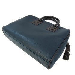 Dolce & Gabbana Men's Leather Briefcase Gray Brown,Navy