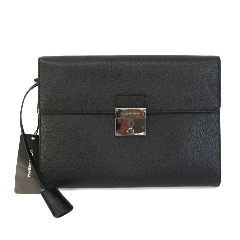 Leather Pouch in Black - Dolce Gabbana