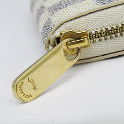 LOUIS VUITTON Coin Case Zippy Purse Round Zipper Damier Azur Ivory N63069  Men's Women's Wallet