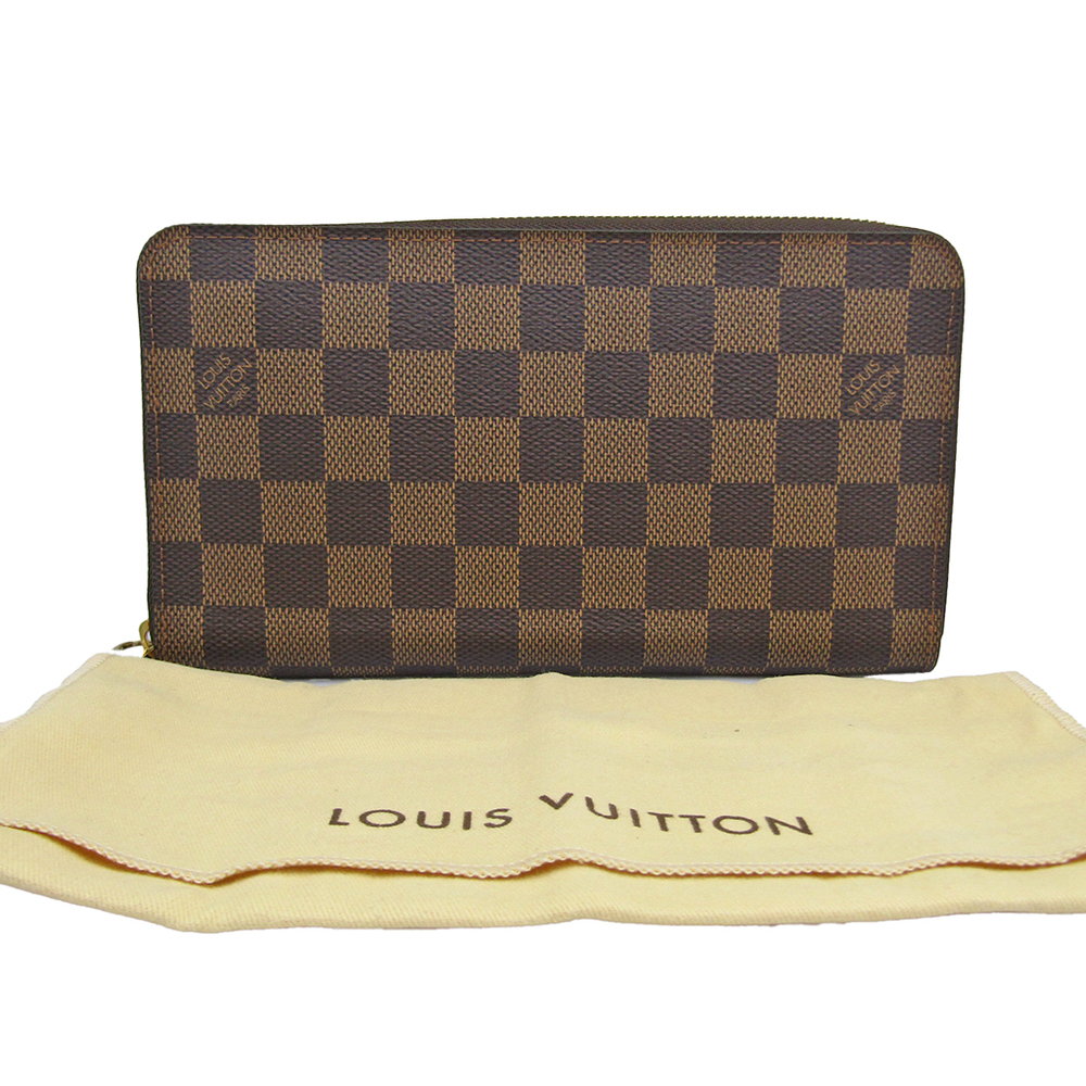 Louis Vuitton Damier Zippy Organizer N60003 Men,Women Damier Canvas Long  Wallet (bi-fold) Ebene