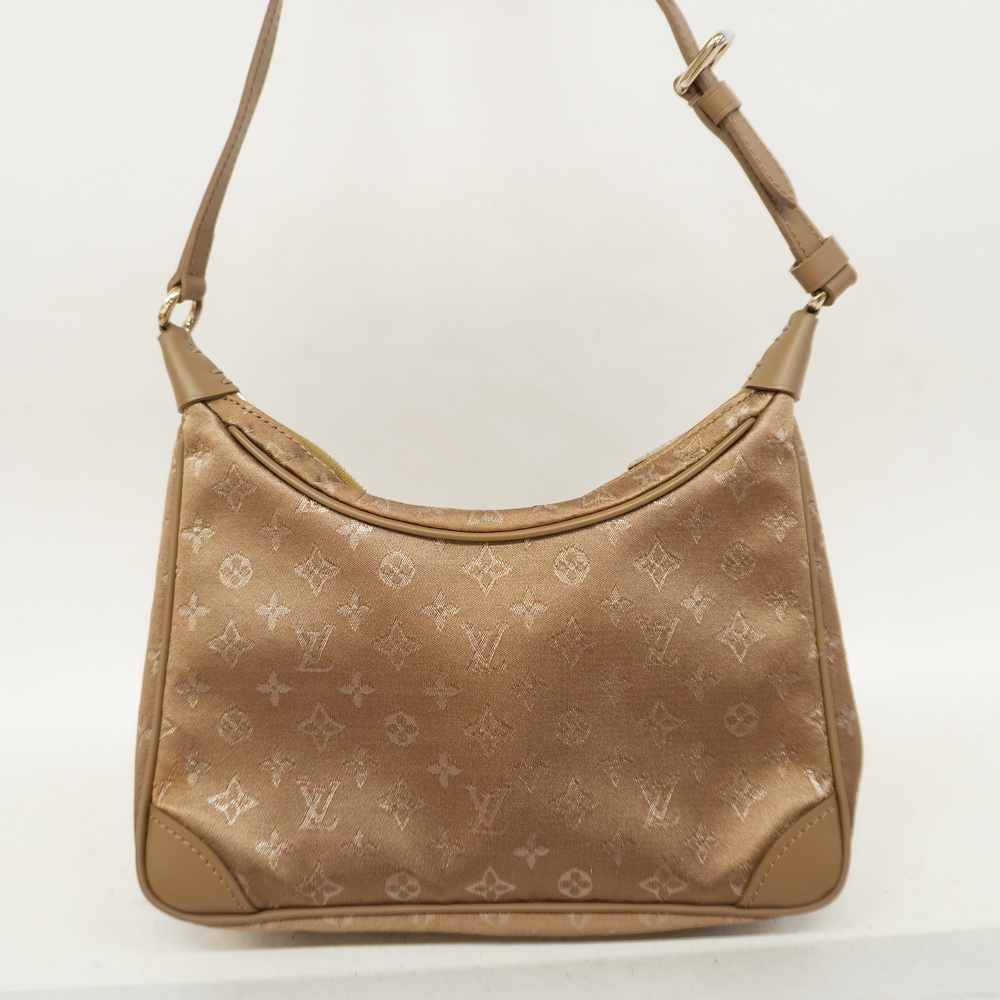 Authentic LOUIS VUITTON Monogram Satin little Boulogne M92143 Shoulder bag