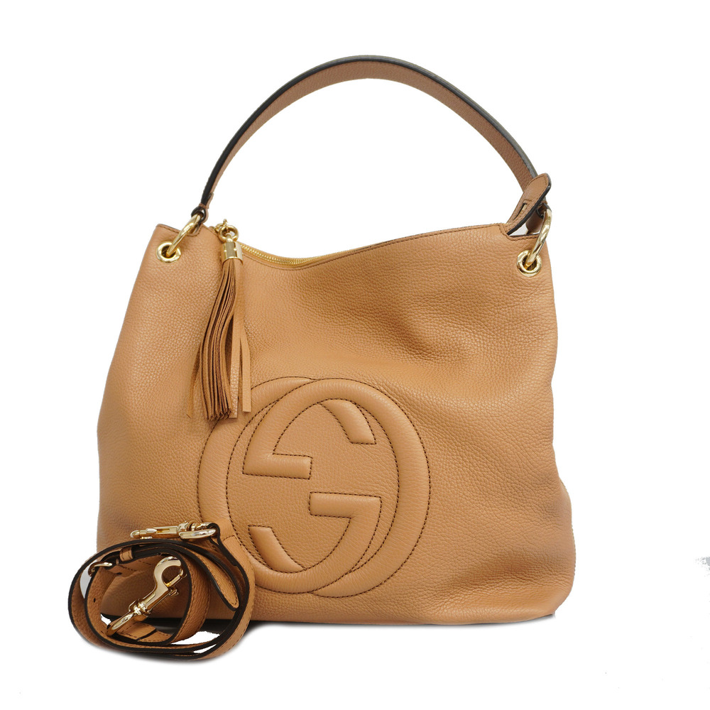 Gucci - Soho Beige Leather Large Hobo Bag