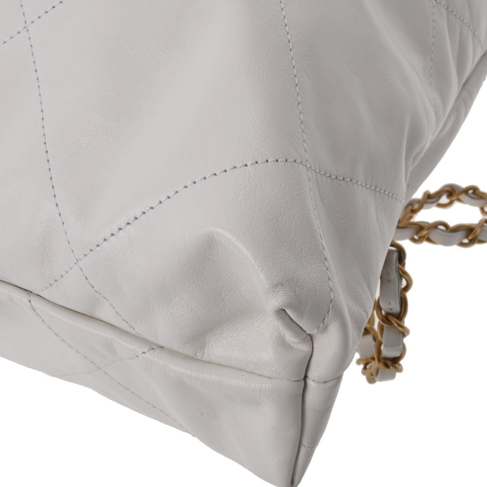 CHANEL Chanel 22 Large Backpack White Women's Calf Rucksack/Daypack
