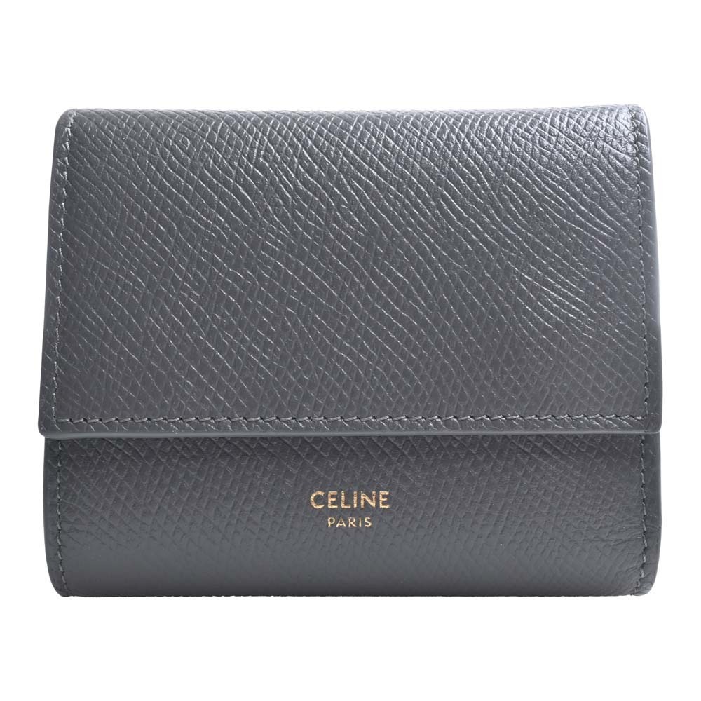 Celine Small Trifold Leather Wallet