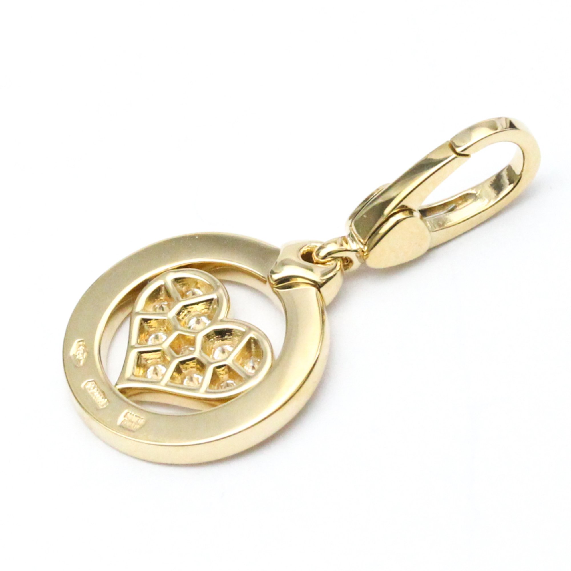 Bvlgari Tondo Heart Charm Diamond Men,Women Fashion Pendant (Gold)