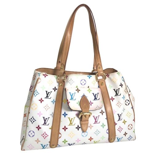 AUTHENTIC Louis Vuitton Aurelia White Multicolore MM Preowned