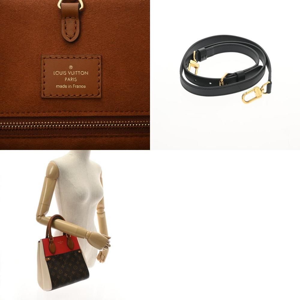 Louis Vuitton Handbag Monogram Fold Tote Pm Women's M45389 Three's Creme  Noir Shoulder Auction