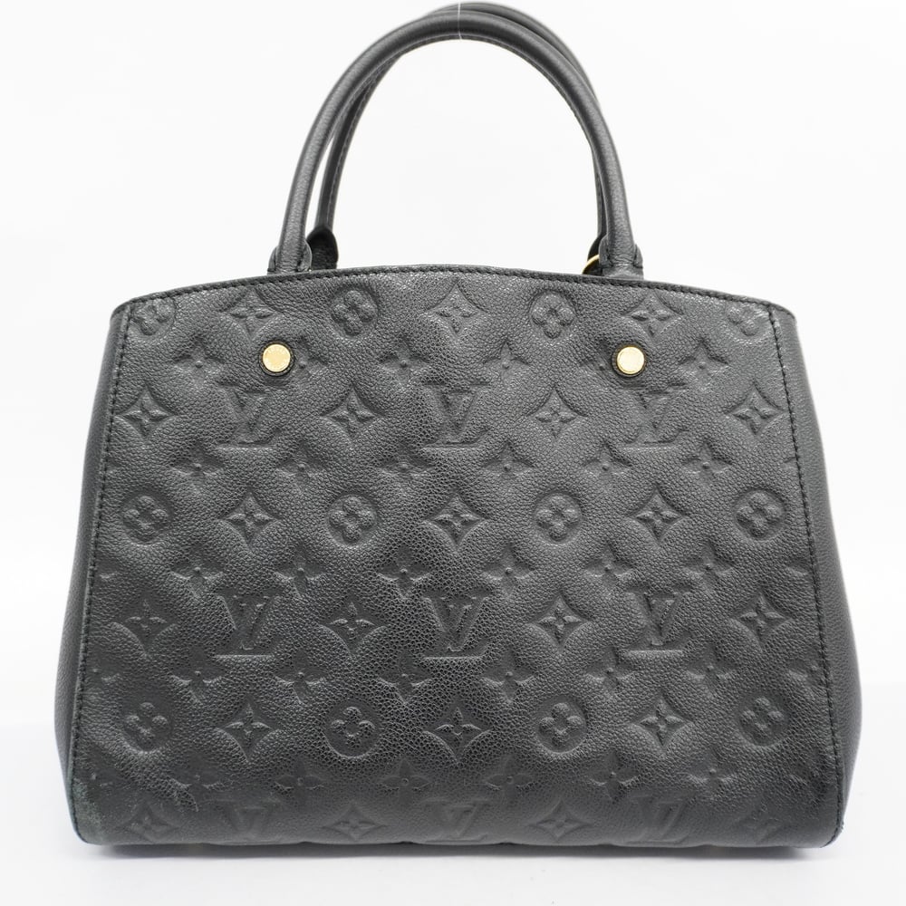 Louis Vuitton Black Monogram Empreinte Montaigne GM Bag Louis Vuitton