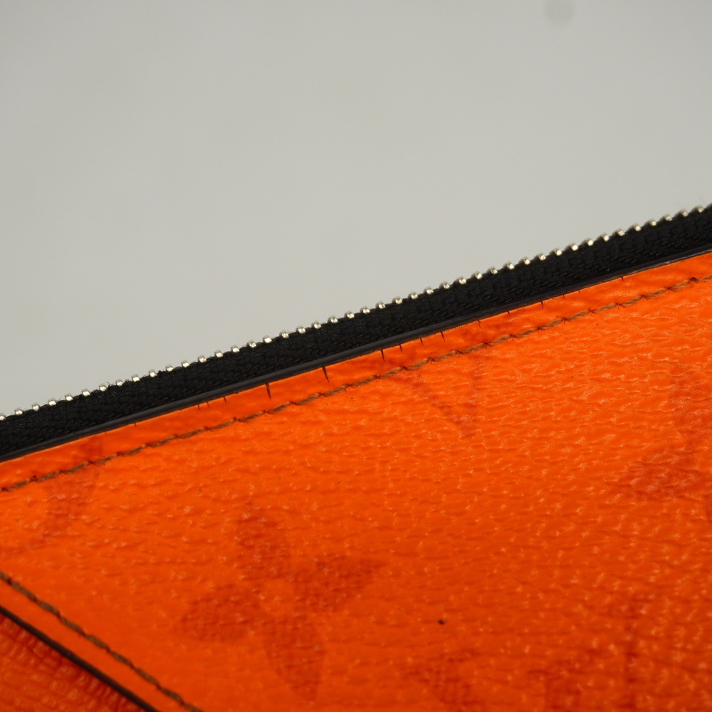 Auth Louis Vuitton Taigarama Monogram Coin Card Holder Volcano Orange  M30465 F/S