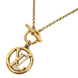 Louis Vuitton Collier My Blooming Strass Necklace M00592 Metal Gold LV Circle Monogram Flower