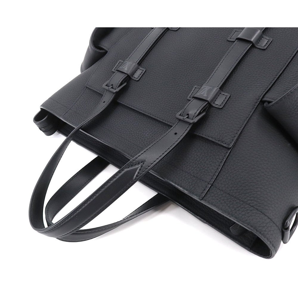 LOUIS VUITTON Christopher Tote Shoulder Bag Leather Black M58479