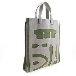 Hermes Petit Ash Tote Bag Vaux Epson x Felt Etoupe Green/Brown Unisex