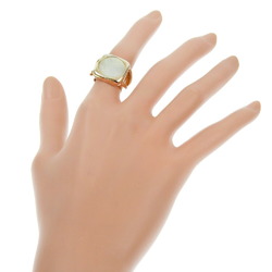 Hermes Corozo Serie Ring Gold Plated x White Shell No. 9 Women's