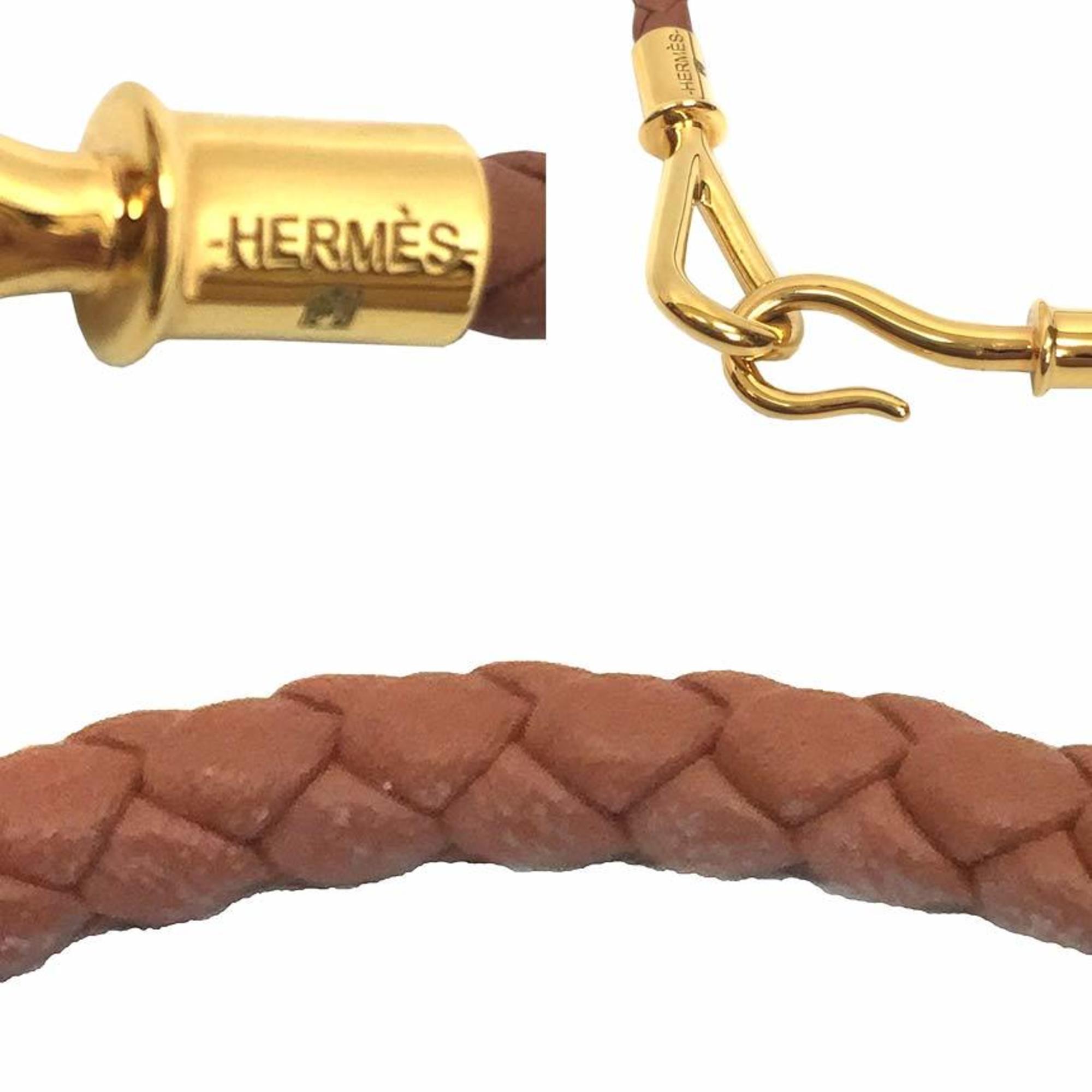 Hermes Jumbo H Bracelet Leather Camel x