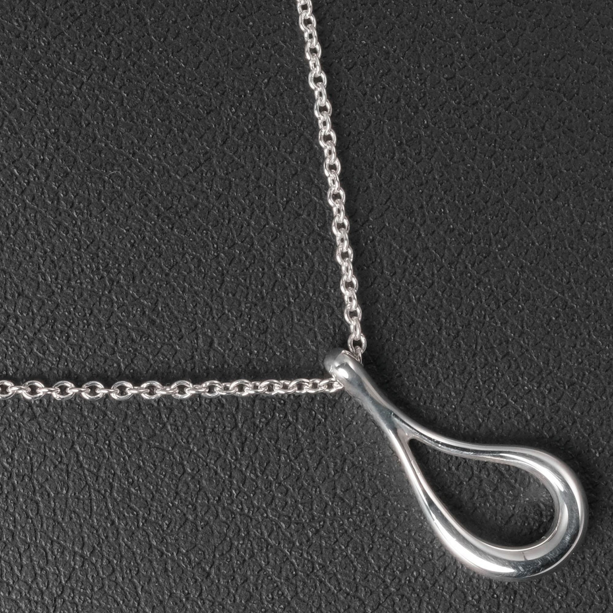 Tiffany Open Teardrop Necklace Silver 925 TIFFANY&Co. Women's