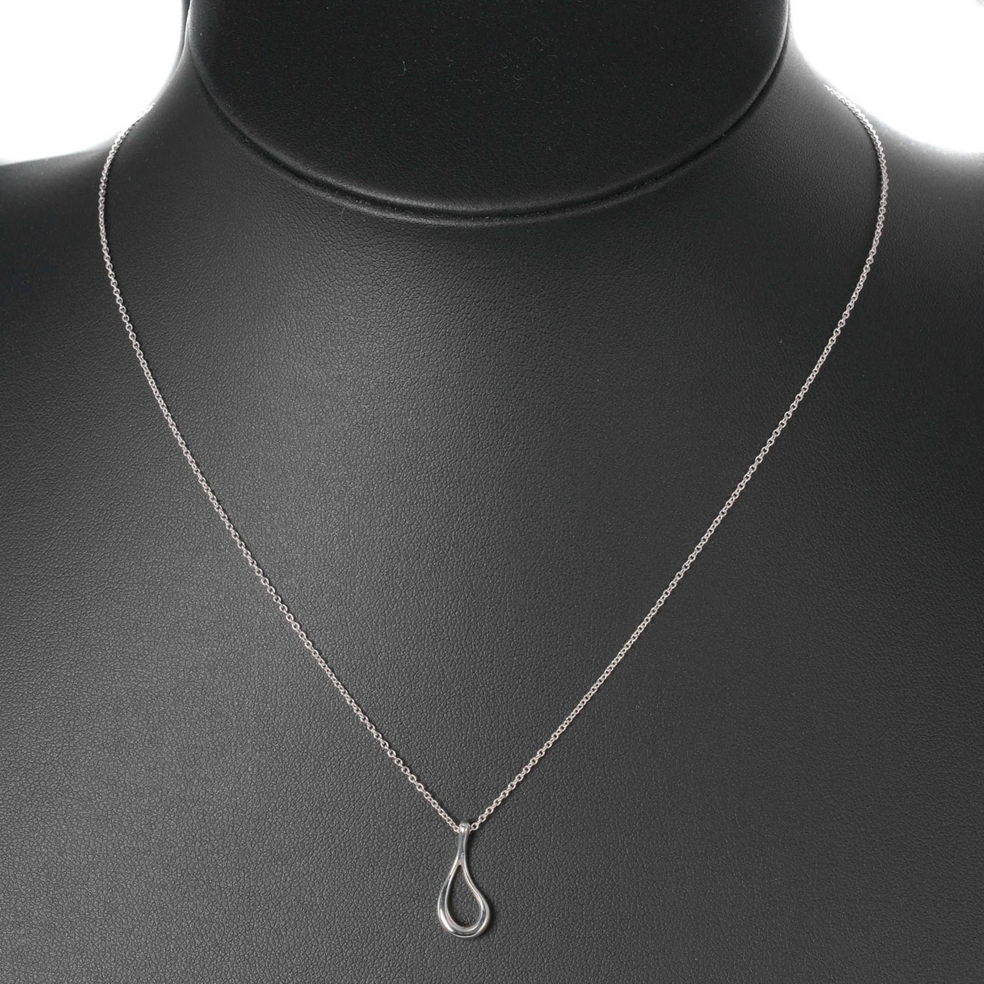 Tiffany Open Teardrop Necklace Silver 925 TIFFANY&Co. Women's