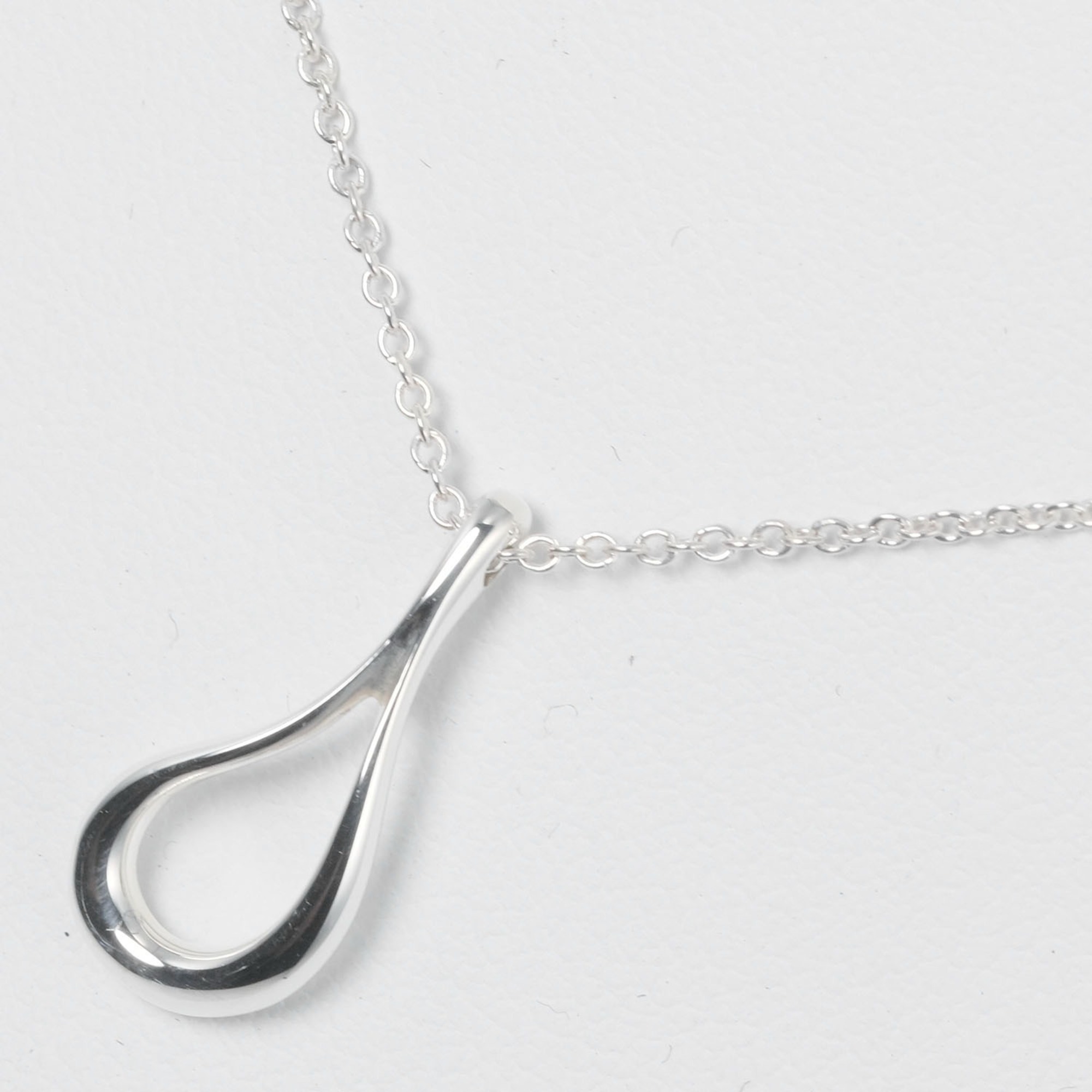 Tiffany Open Teardrop Necklace Silver 925 TIFFANY&Co. Women's