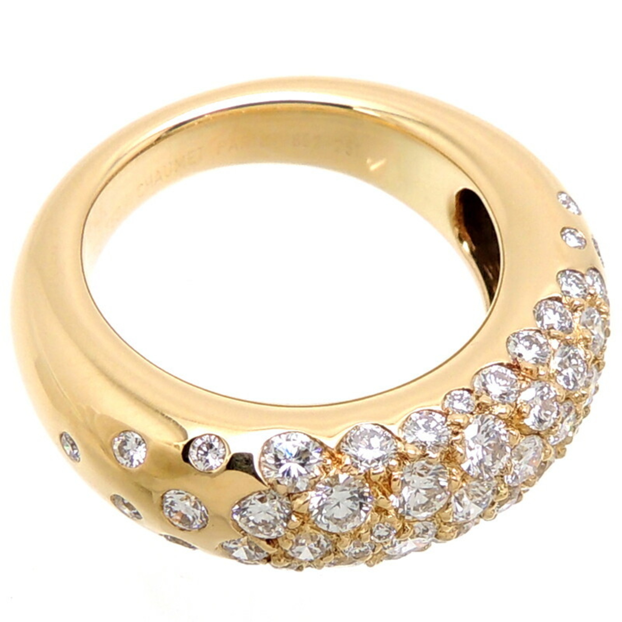 Chaumet Annaud Diamond Women's Ring 750 Yellow Gold No. 10