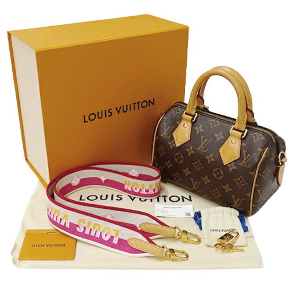 LOUIS VUITTON Bag Monogram Women's Handbag Shoulder 2way Speedy Bandouliere  20 Fuchsia M45948 Brown