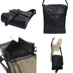 Burberry BURBERRY Shoulder Bag Men's Back Leather Black
