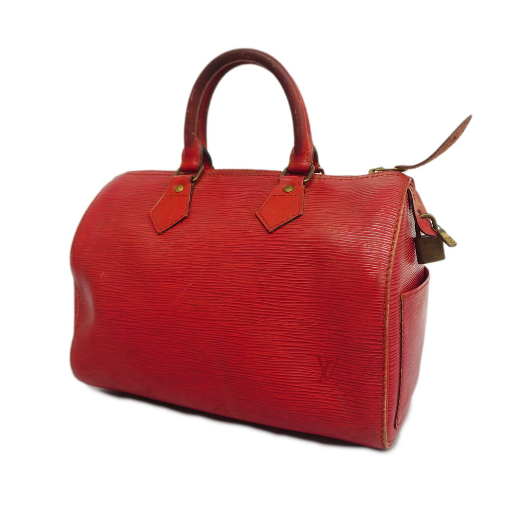 Auth Louis Vuitton Epi Speedy 25 M43017 Women's Handbag Castilian Red