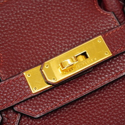 Hermes Auth Birkin Birkin 30 T Stamp Women's Togo Leather Handbag Caramel