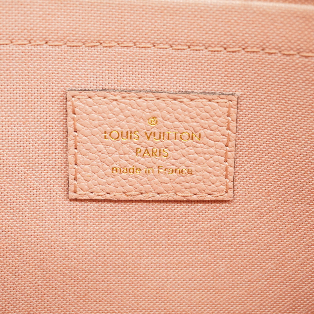 Auth Louis Vuitton Monogram Empreinte Daily Pouch M62937 Women's Clutch Bag  Rose