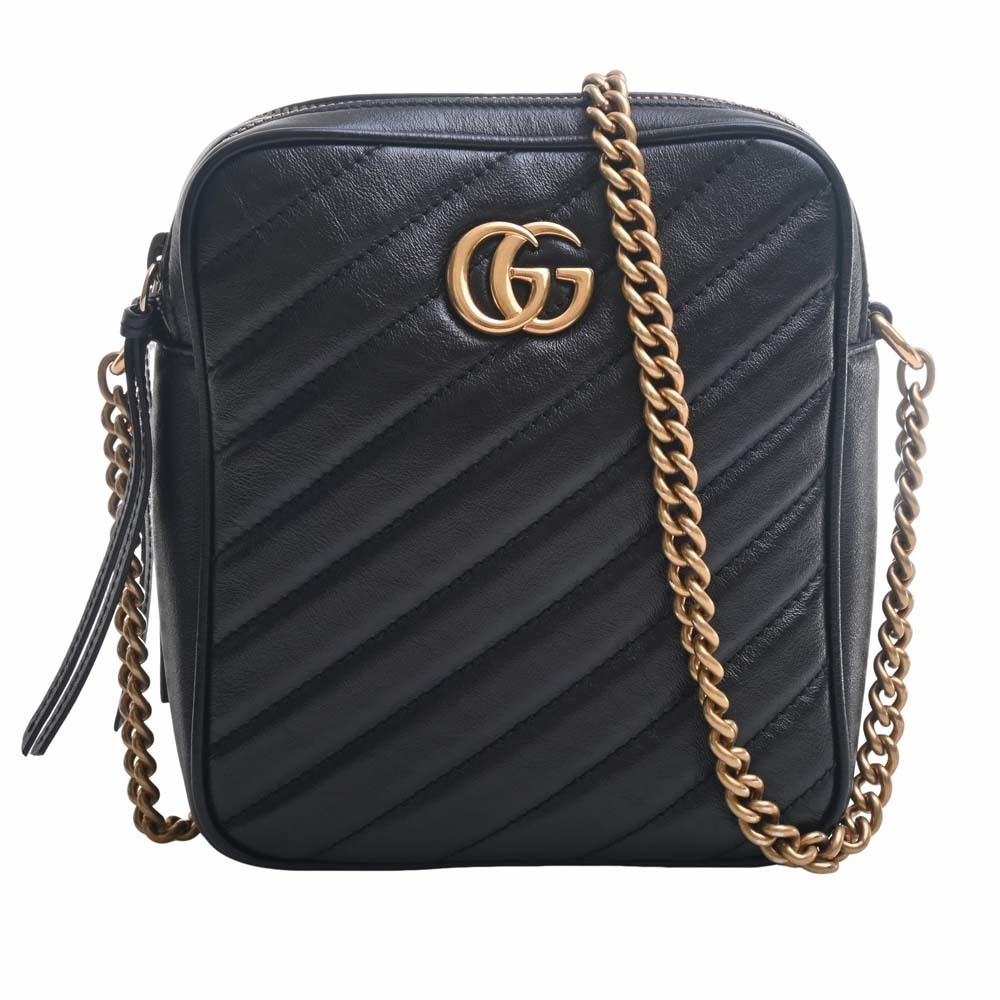 Gucci - GG Marmont Leather Cross-body Bag - Womens - Black