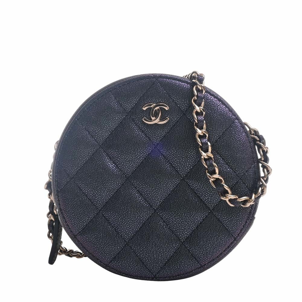 CHANEL Caviar Skin Matelasse Coco Mark Chain Shoulder Bag Metallic Women's  | eLADY Globazone