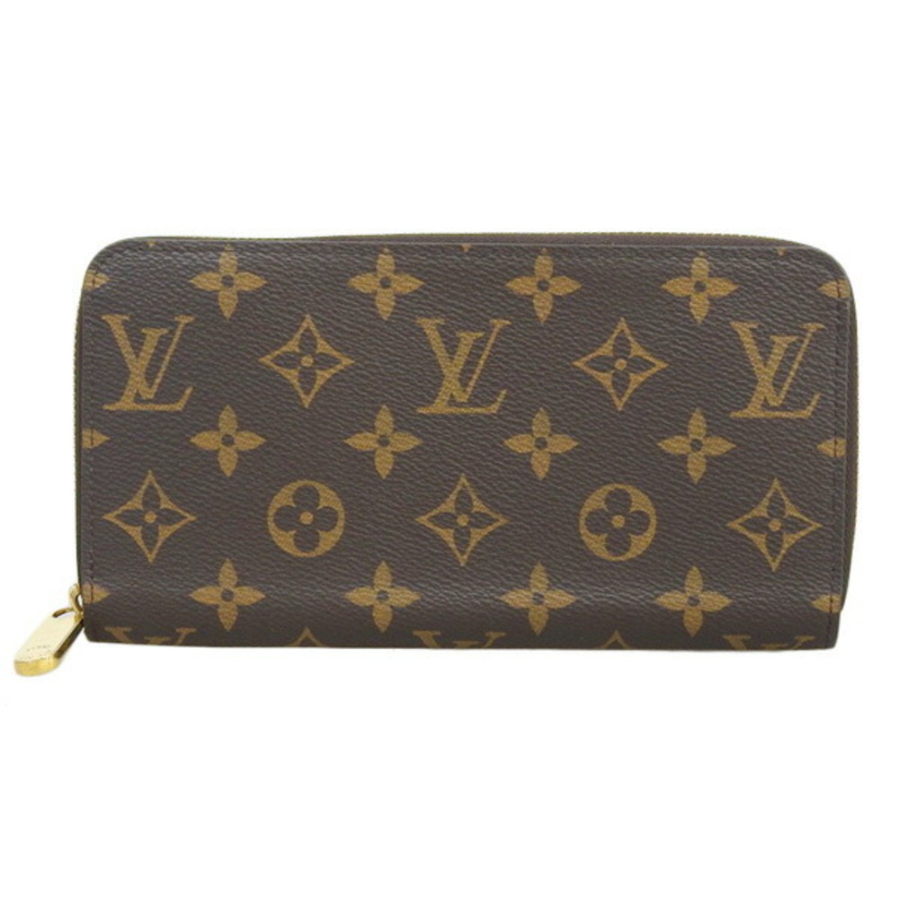 Louis Vuitton Monogram Zippy Long Wallet M42616 Brown PVC Leather