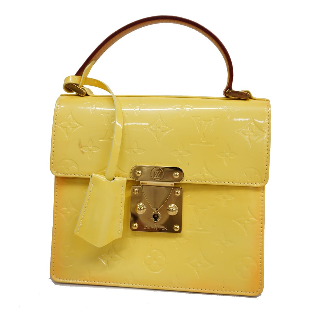 3ae5361] Auth Louis Vuitton Handbag Monogram Vernis Spring Street