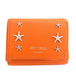 Jimmy Choo Star Motif Bifold Wallet Leather Women's