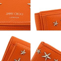 Jimmy Choo Star Motif Bifold Wallet Leather Women's
