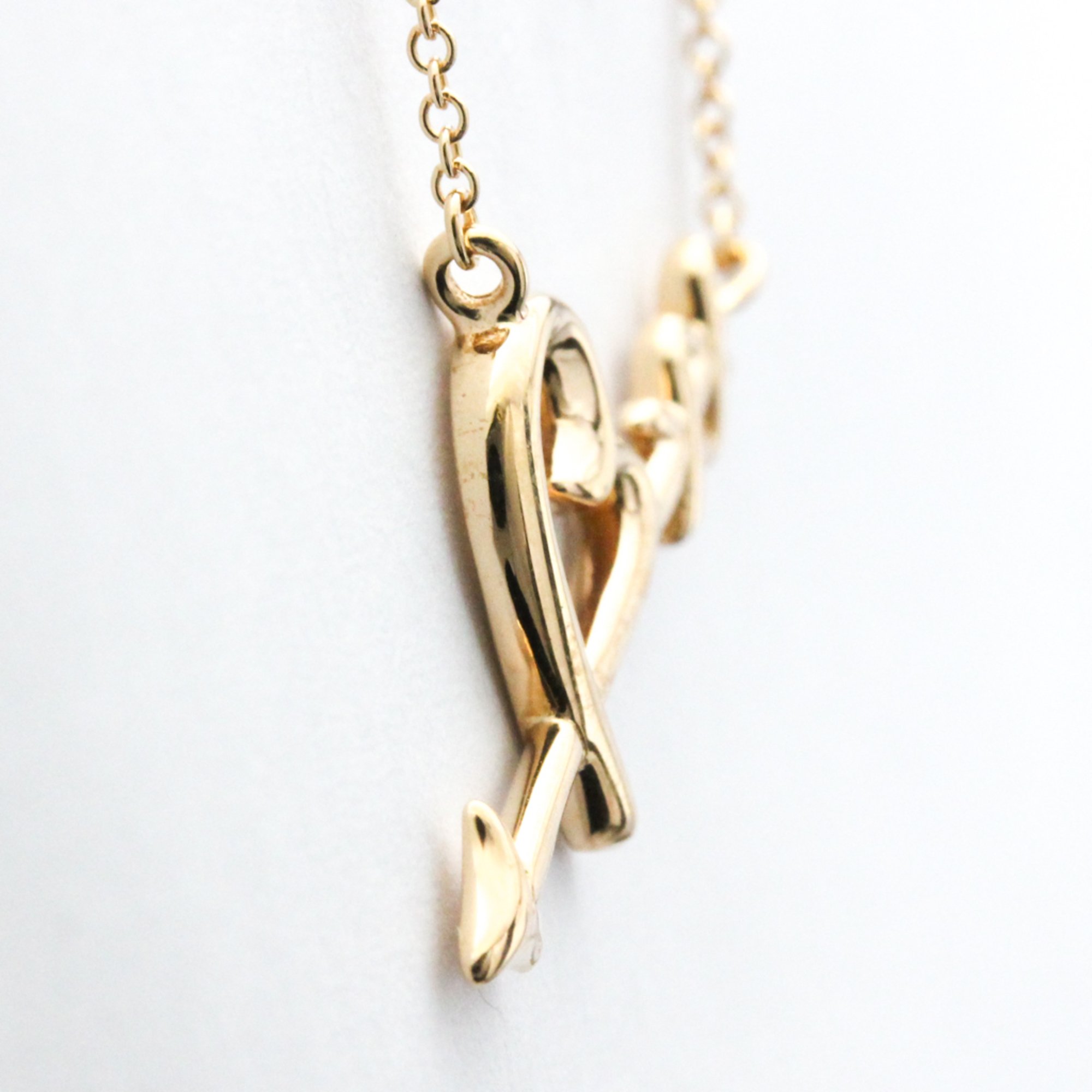 Tiffany Heart Arrow Necklace Pink Gold (18K) No Stone Men,Women Fashion Pendant Necklace (Pink Gold)