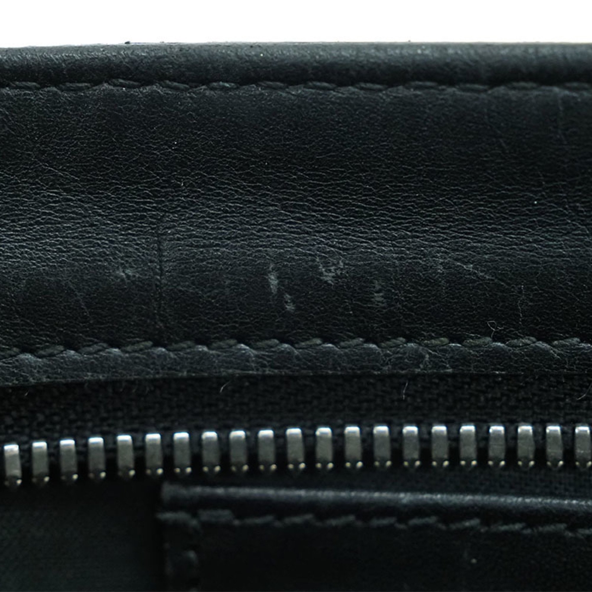 Balenciaga Navy Clutch Bag White Black Canvas Leather 410119 Second Men's BALENCIAGA