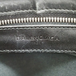 Balenciaga Navy Clutch Bag White Black Canvas Leather 410119 Second Men's BALENCIAGA
