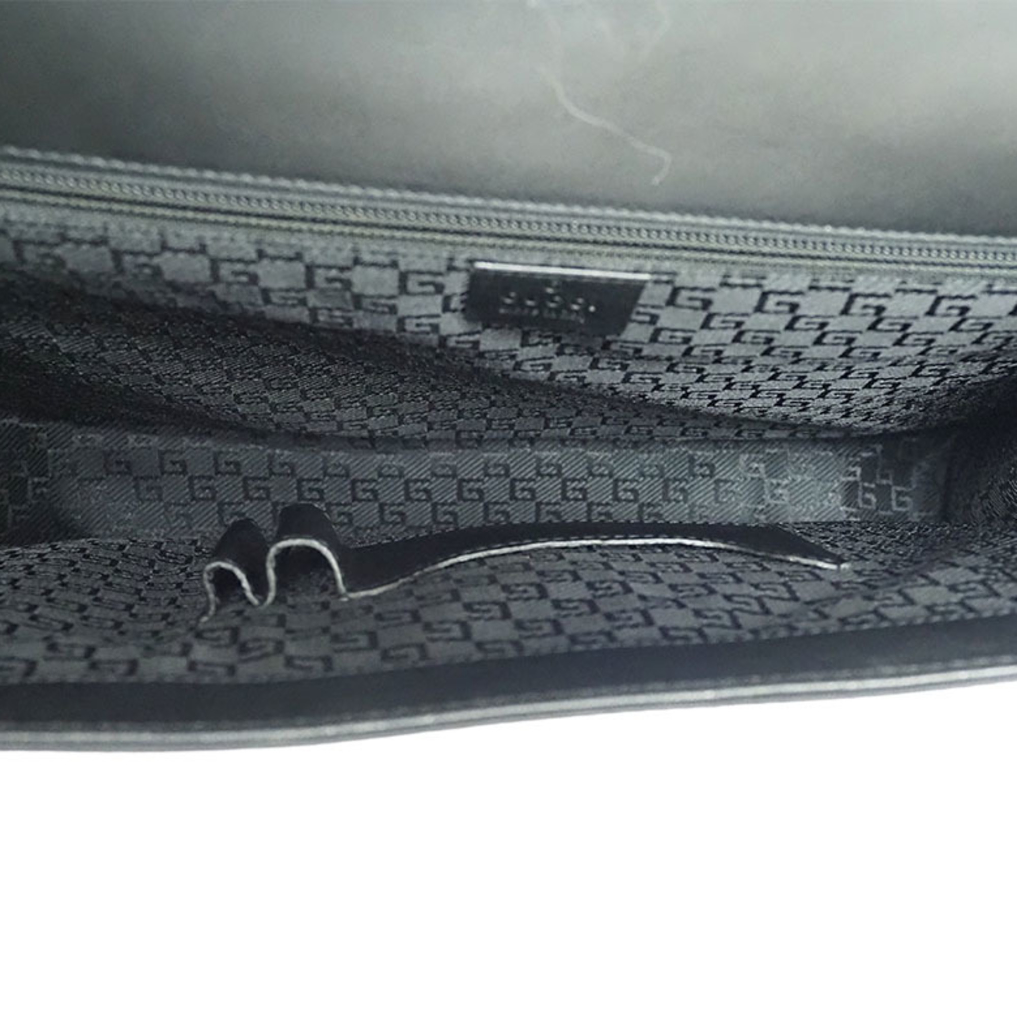 Gucci Business Bag Briefcase Black Nylon Leather A4 Men's GUCCI