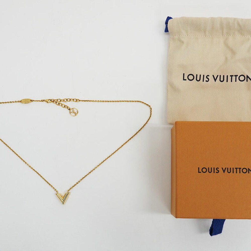 Louis Vuitton LOUIS VUITTON Necklace Essential V Metal Women's
