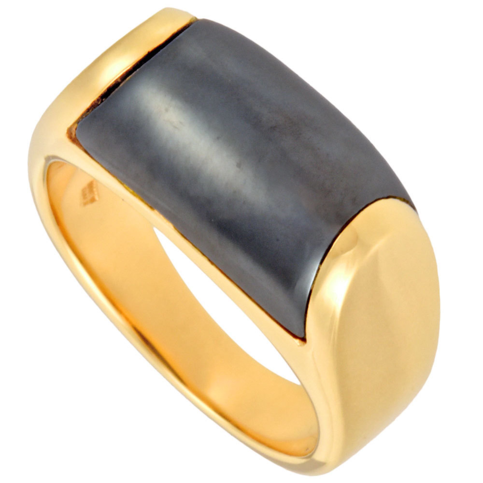 Bulgari BVLGARI Tronchette Ring Hematite K18YG #11.5