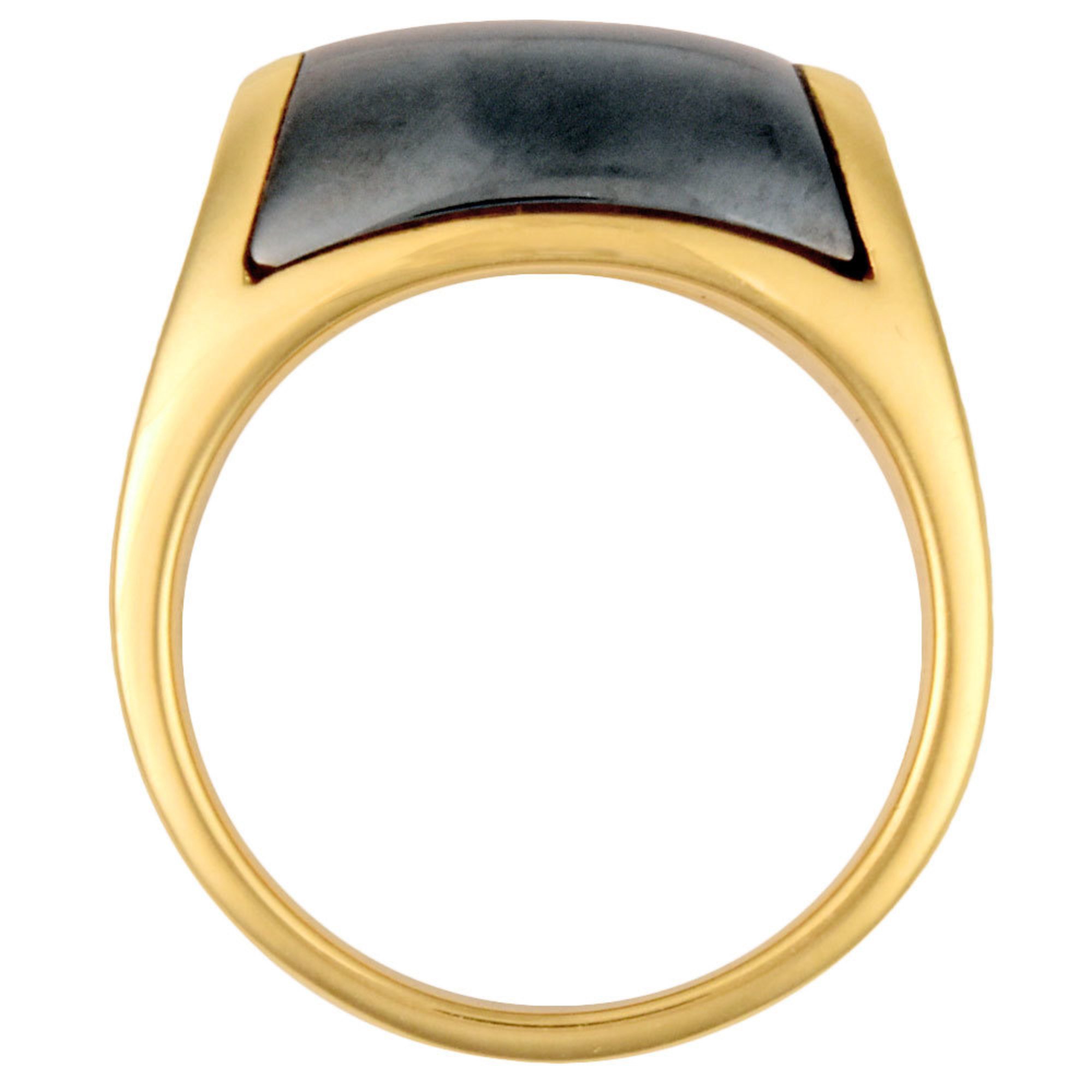 Bulgari BVLGARI Tronchette Ring Hematite K18YG #11.5