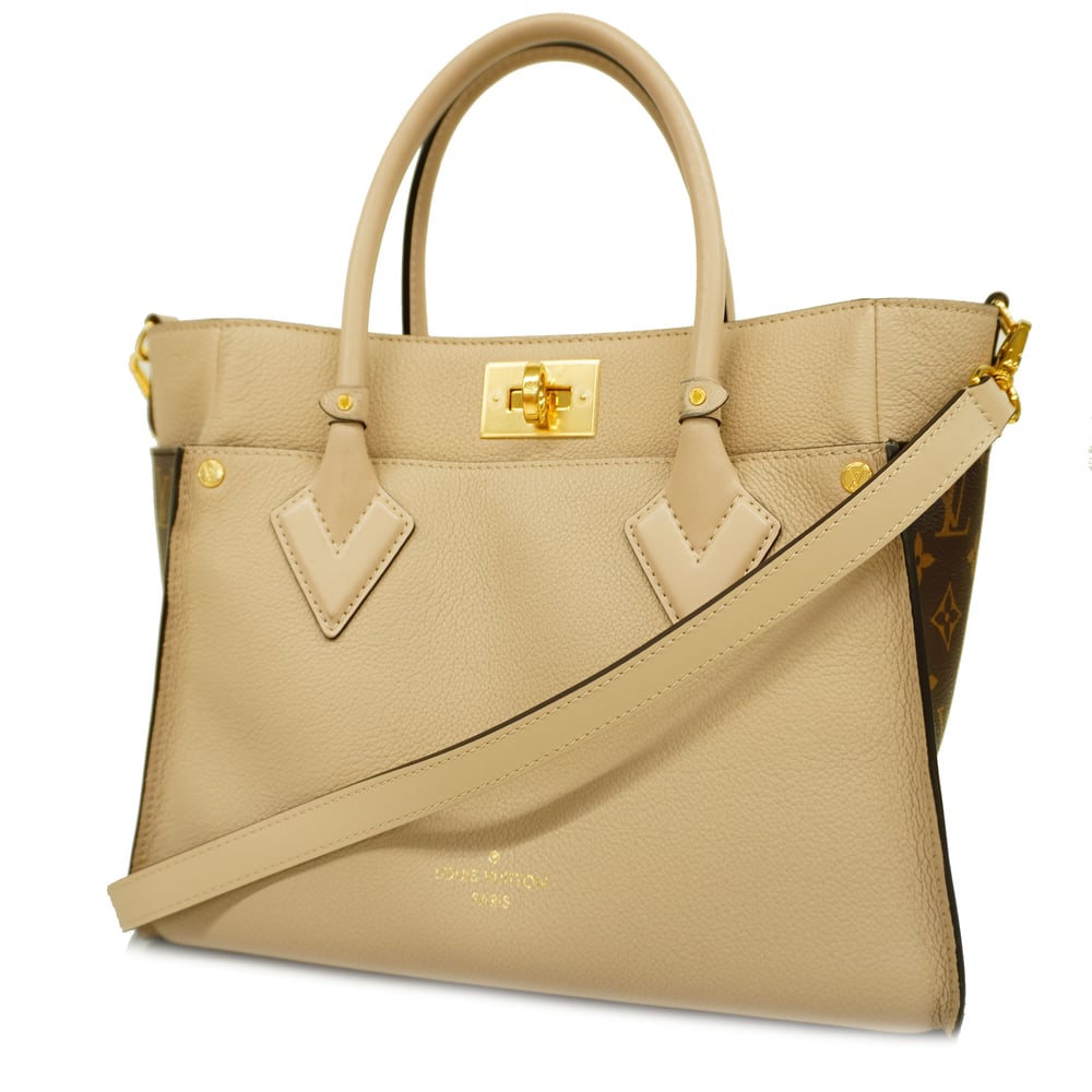 Auth Louis Vuitton Monogram 2WAY Bag On My Side MM M58485 Women's