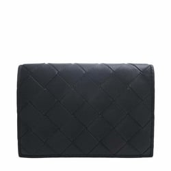 Bottega Veneta Intrecciato Leather Bifold Business Card Holder Case Black  Ladies