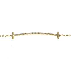 Tiffany T Smile Bracelet K18 Yellow Gold Diamond Women's TIFFANY&Co.