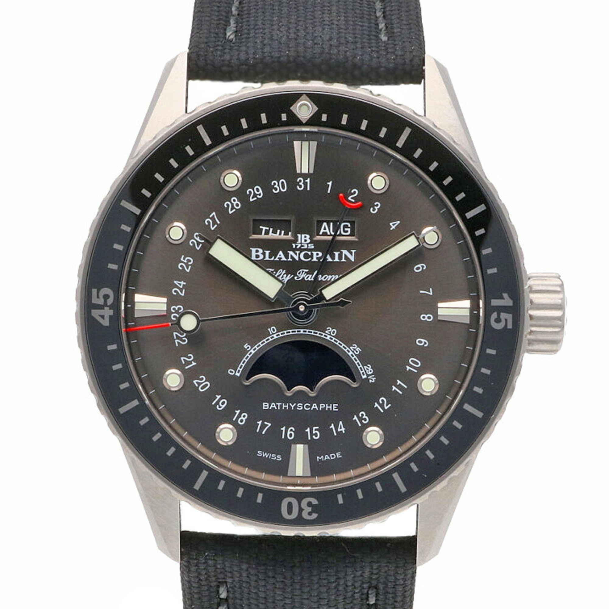 Blancpain Fifty Fathoms Bathyscaphe Complete Calendar Watch Stainless Steel 2648 Automatic Men's