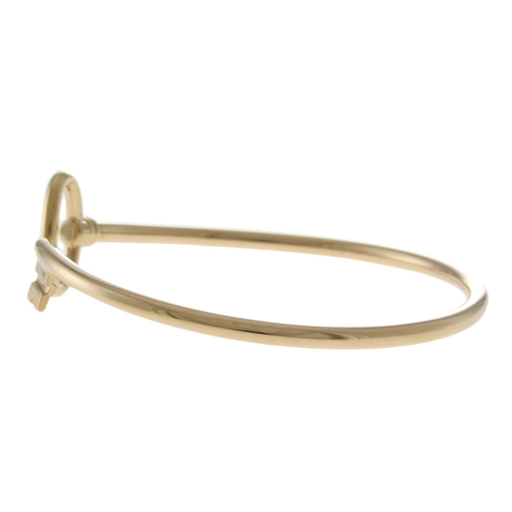 Tiffany Key Wire Bangle K18 Pink Gold Women's TIFFANY&Co.