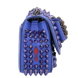 Christian Louboutin Sweet Charity Shoulder Bag Leather Blue Women's