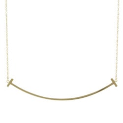Tiffany T Smile Necklace K18 Yellow Gold Women's TIFFANY&Co.