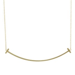 Tiffany T Smile Necklace K18 Yellow Gold Women's TIFFANY&Co.
