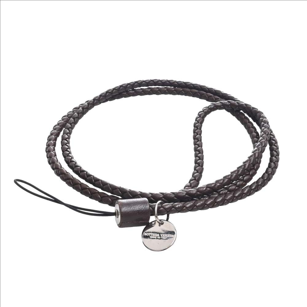 Bottega Veneta Intrecciato Brown Leather Bracelet