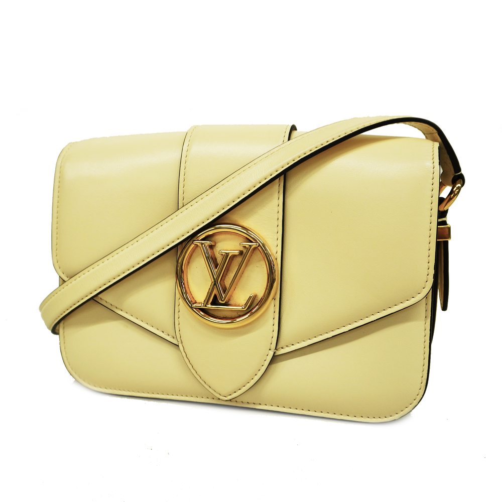 Louis Vuitton White Leather LV Pont 9 Shoulder Bag Louis Vuitton